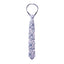 Boys' Cotton Floral Skinny Zipper Tie, Blue/Pink (Color F28)
