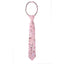 Boys' Cotton Floral Skinny Zipper Tie, Light Pink (Color F29)
