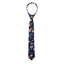 Boys' Cotton Floral Skinny Zipper Tie, Black/Orange (Color F35)