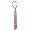 Boys' Cotton Floral Skinny Zipper Tie, Brown (Color F39)