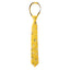 Boys' Cotton Floral Skinny Zipper Tie, Mustard (Color F40)