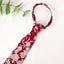 Boys' Cotton Floral Skinny Zipper Tie, Apple Red (Color F45)
