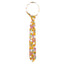 Boys' Cotton Floral Skinny Zipper Tie, Mustard/Pink (Color F68)