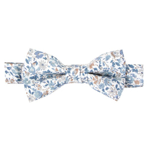 Boys' Cotton Floral Pre-tied Bow Tie, Steel Blue (Color F67)