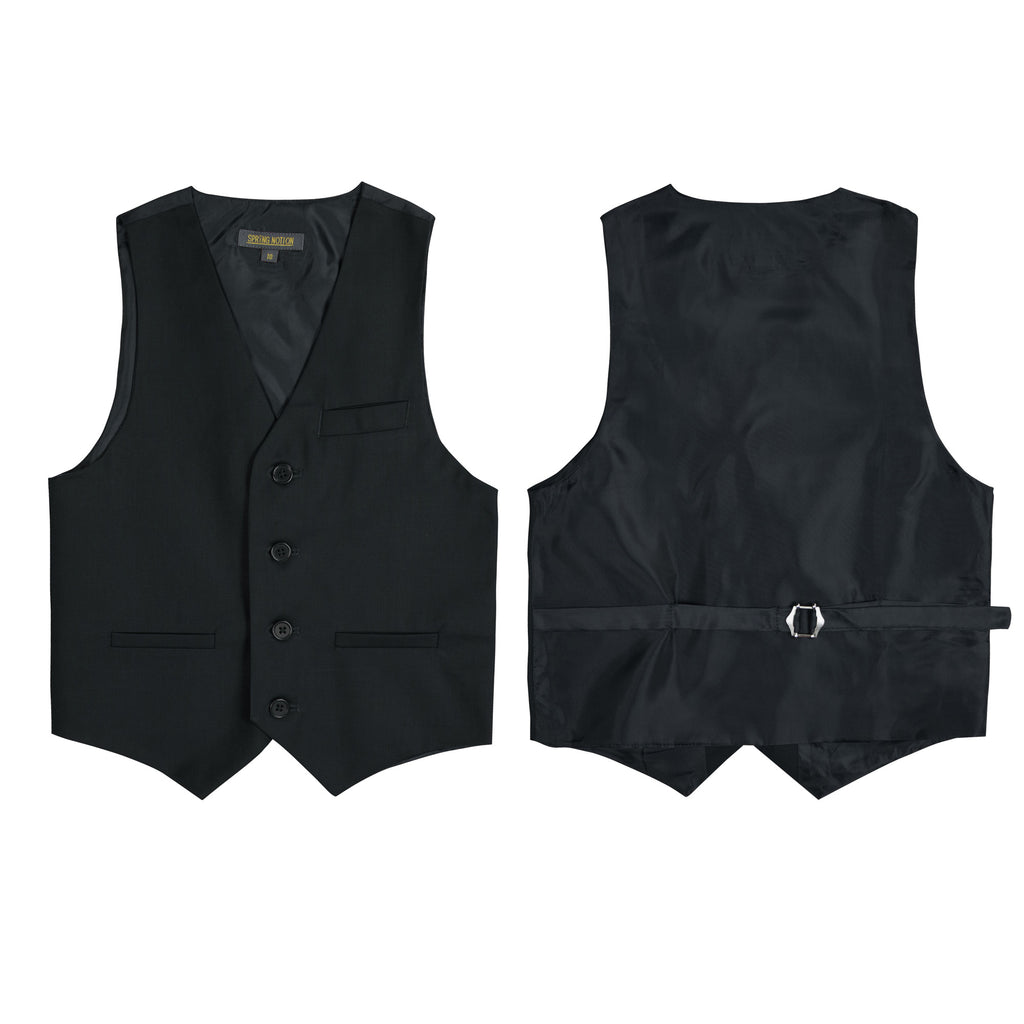Boys' Black 3-Piece Slim Fit Suit Set