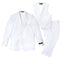 Boys' White Three Piece Two-Button Suit Set