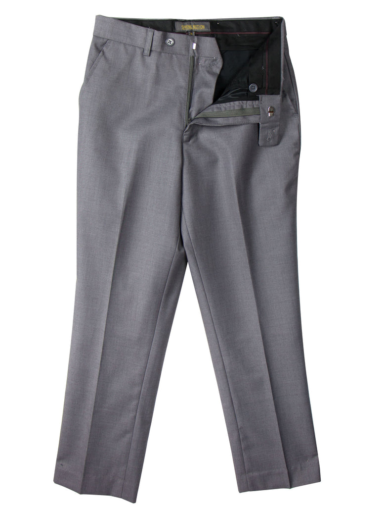 Boys' Grey Three Piece Two-Button Suit Set