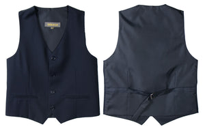 Boys' Navy Four Button Suit Vest Waistcoat