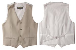 Boys' Tan 2-Piece Vest Set