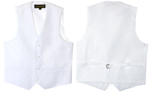 Boys' White 2-Piece Vest Set