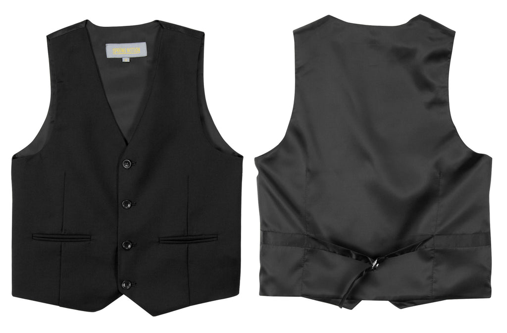 Boys' Black-C 2-Piece Vest Set