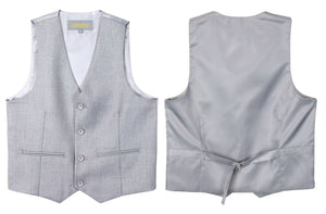 Boys' Light Grey-C 2-Piece Vest Set
