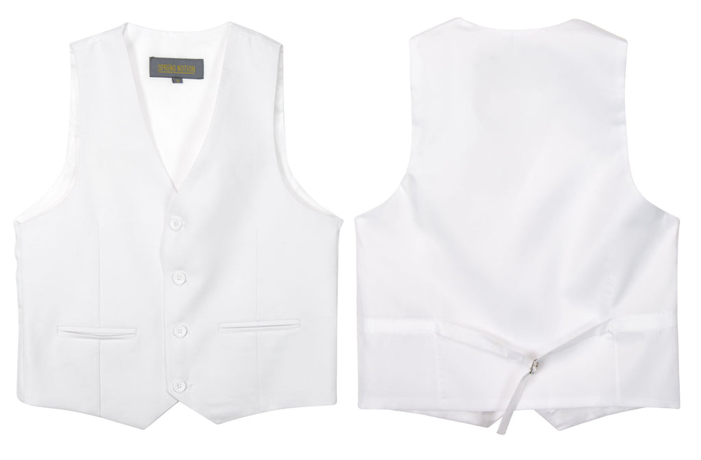 Boys' White-C Four Button Suit Vest Waistcoat