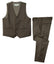 Boys' Brown 2-Piece Vest Set