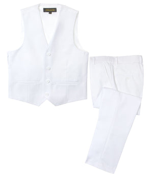 Boys' White 2-Piece Vest Set