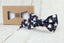 Boys' Printed Christmas Themed Bow Tie, Black Snowman