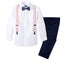 Boys' 4 Piece Suspenders Outfit, Navy/White/Blush Pink/Navy 23