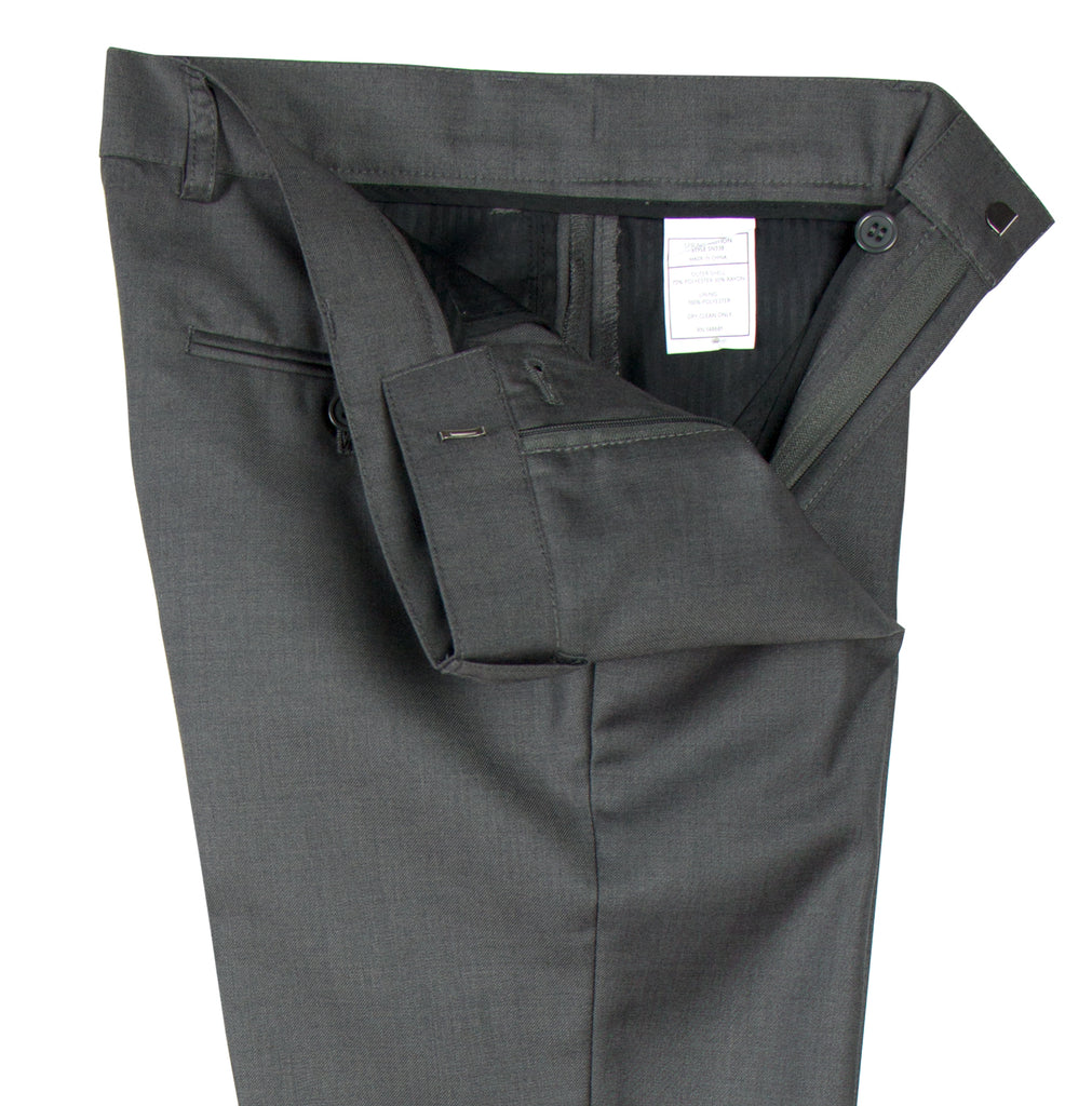 Boys' Charcoal Flat Front Dress Pants