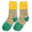 Women's Yellow/Green Colorful Cotton Crew Socks