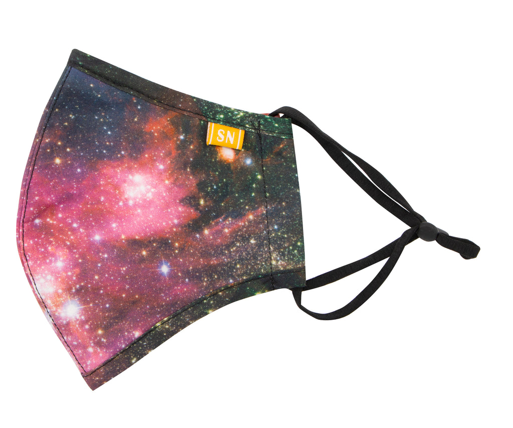 Reusable Washable Galaxy Space Cotton Cloth Face Mask for Adults and Kids Pink