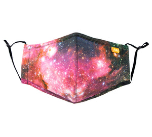 Reusable Washable Galaxy Space Cotton Cloth Face Mask for Adults and Kids Pink