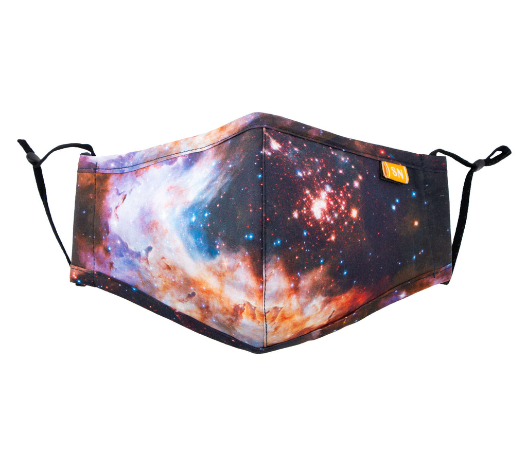 Reusable Washable Galaxy Space Cotton Cloth Face Mask for Adults and Kids Red