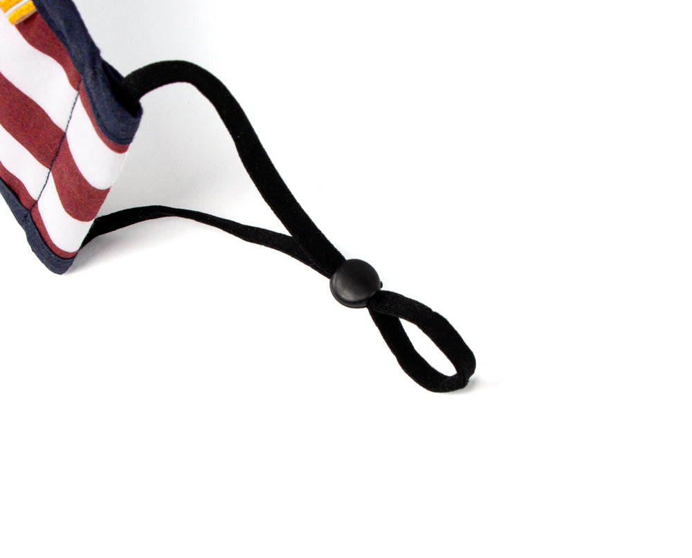Reusable Washable USA American Flag Team Color Blocks Cotton Cloth Face Mask for Adults and Kids