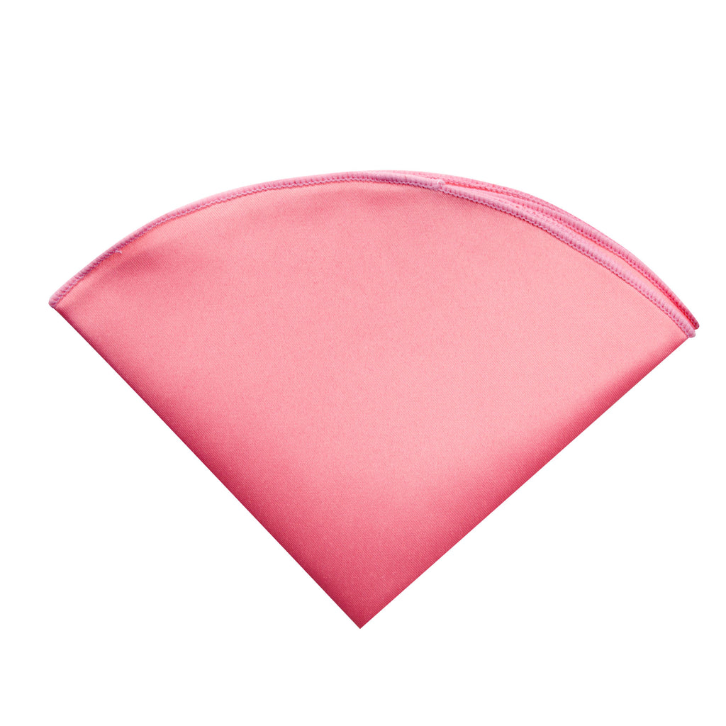 boys' dusty rose pink satin handkerchief hanky pocket round pocket square