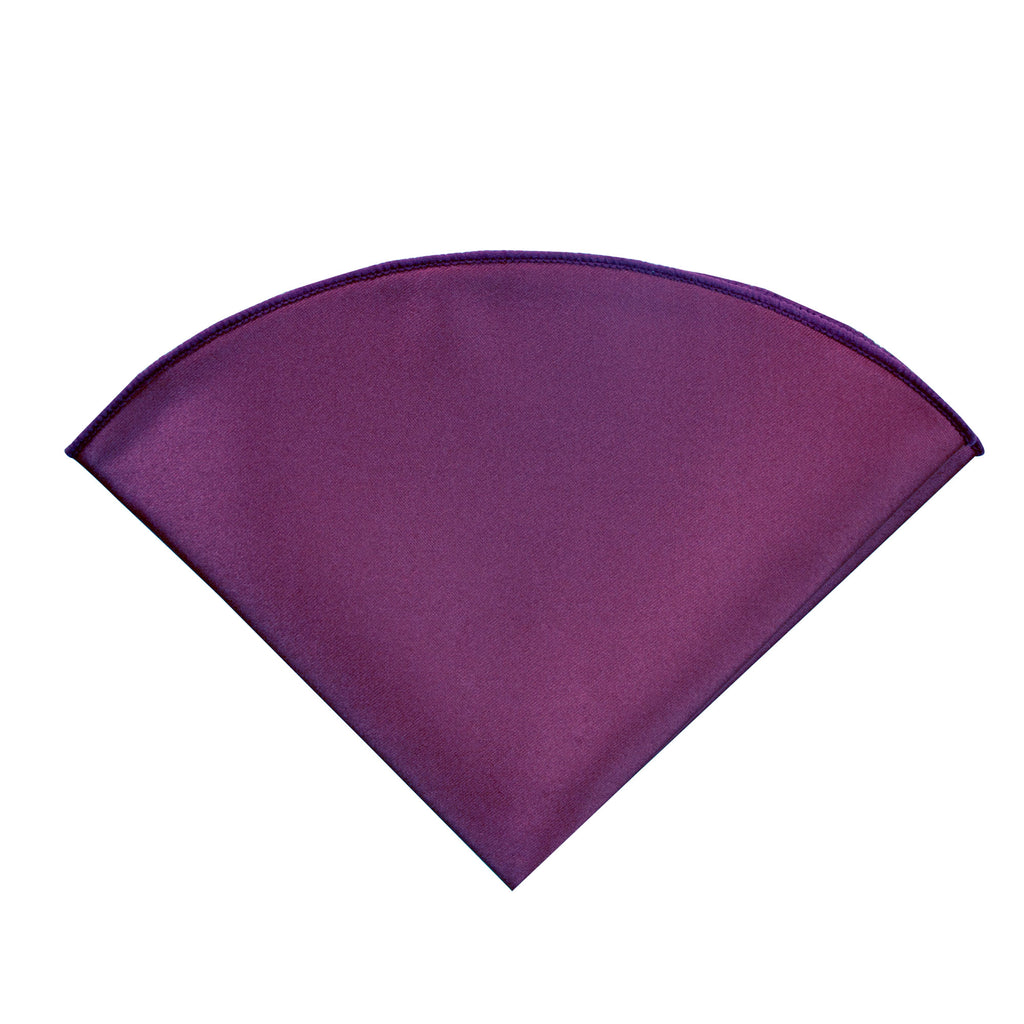 boys' dusty purple satin handkerchief hanky pocket round pocket square