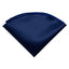 boys' navy blue satin handkerchief hanky pocket round pocket square