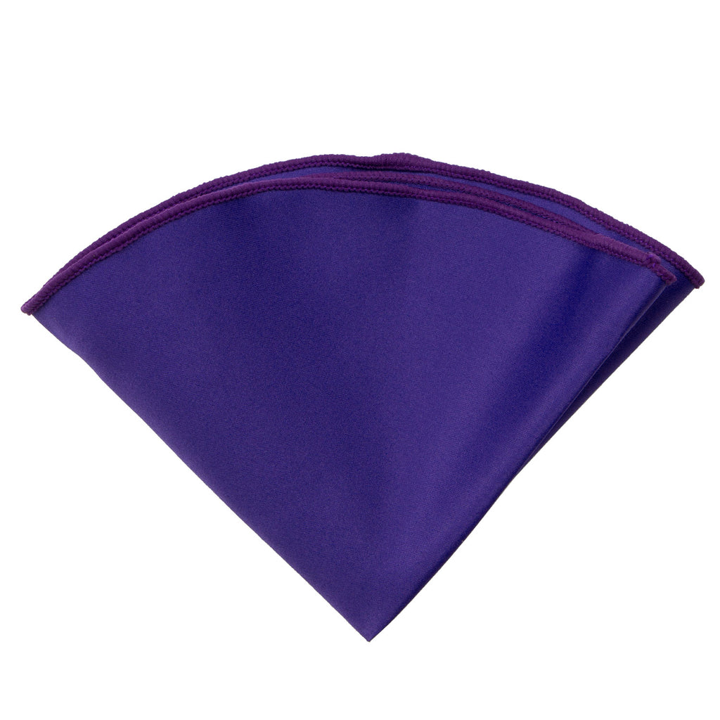 boys' purple satin handkerchief hanky pocket round pocket square