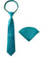 Boys' Satin Zipper Necktie and Handkerchief Set