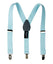 boys' elastic stretch suspenders with genuine leather crosspatch and polished metal clips
