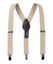 Boys' 4 Piece Suspenders Outfit, Tan/White/Champagne/Blush Pink