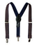 boys' navy orange dots dotted polka dots elastic stretch suspenders with geniune leather crosspatch and polished metal clips