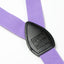 boys' lavender purple elastic stretch suspenders with geniune leather crosspatch and polished metal clips