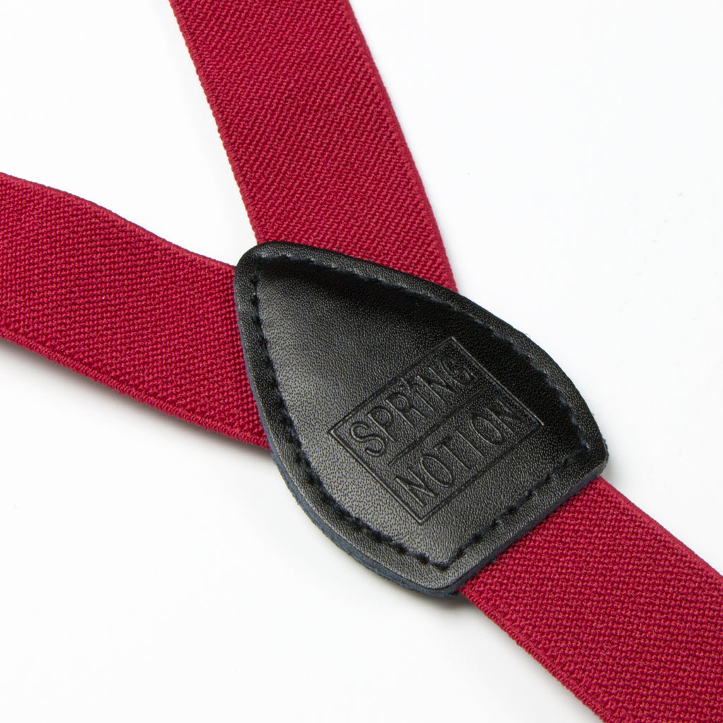 Boys' Elastic Suspenders with Leather Crosspatch