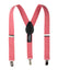 boys' coral spring melon elastic stretch suspenders with geniune leather crosspatch and polished metal clips