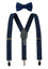 Boys' 4 Piece Suspenders Outfit, Navy/White/Navy