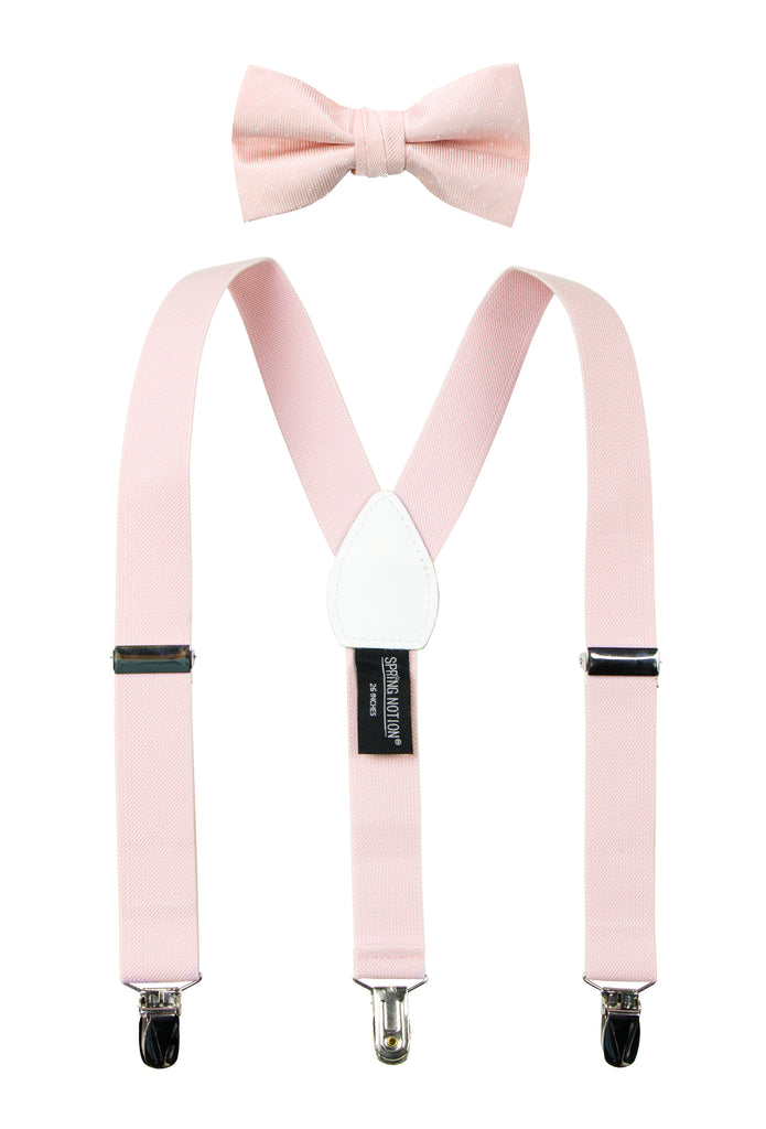 Boys' Suspenders and Dotted Bow Tie Set