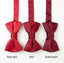 boys' red satin bow ties