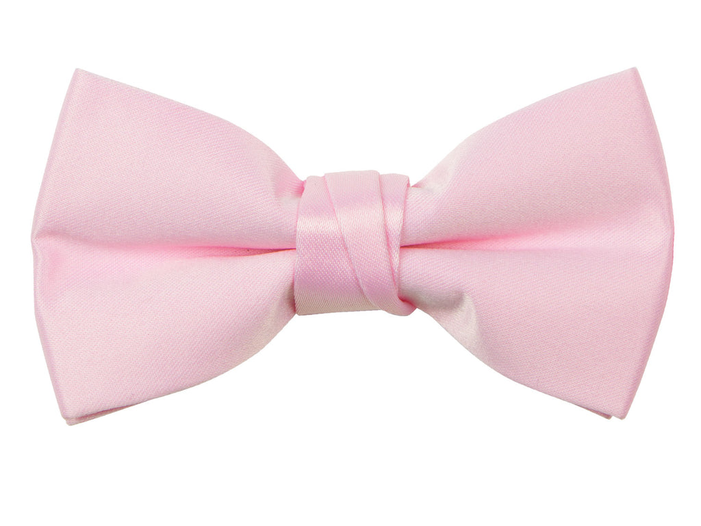boys' light pink satin bow tie