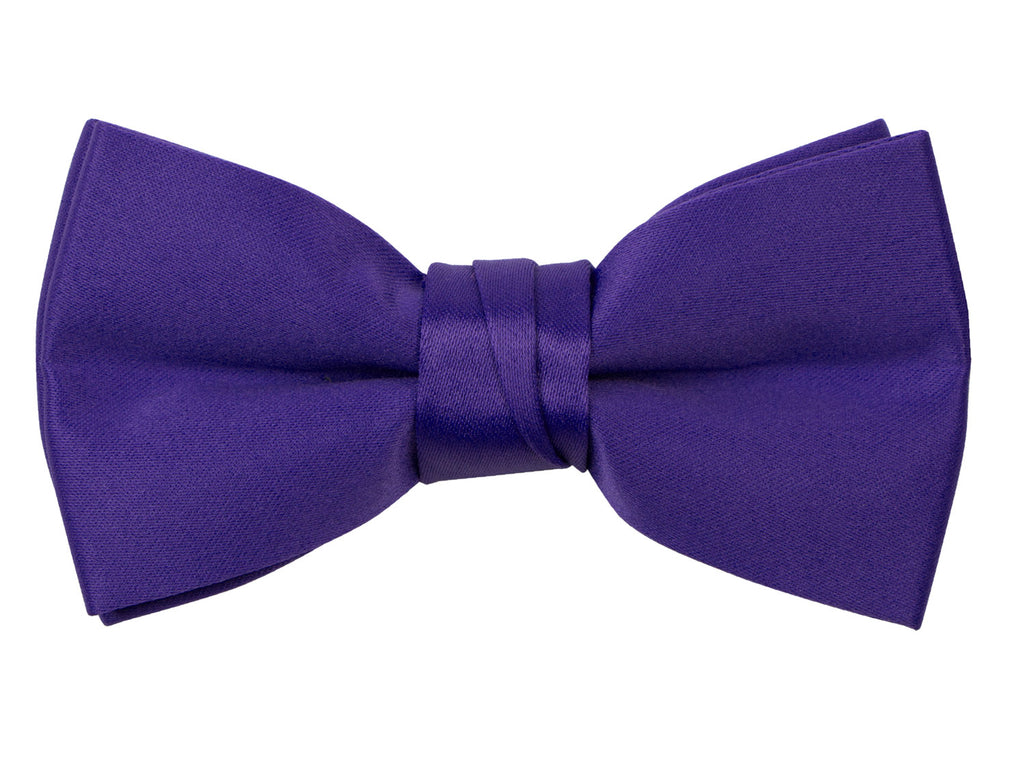 boys' purple satin bow tie