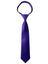 boys' purple satin zipper necktie