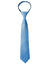 boys' steel blue satin zipper necktie