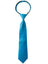 boys' turquoise satin zipper necktie
