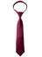 boys' burgundy satin zipper necktie