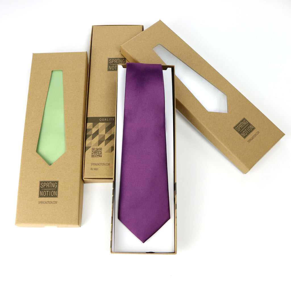 boys' satin zipper necktie gift box