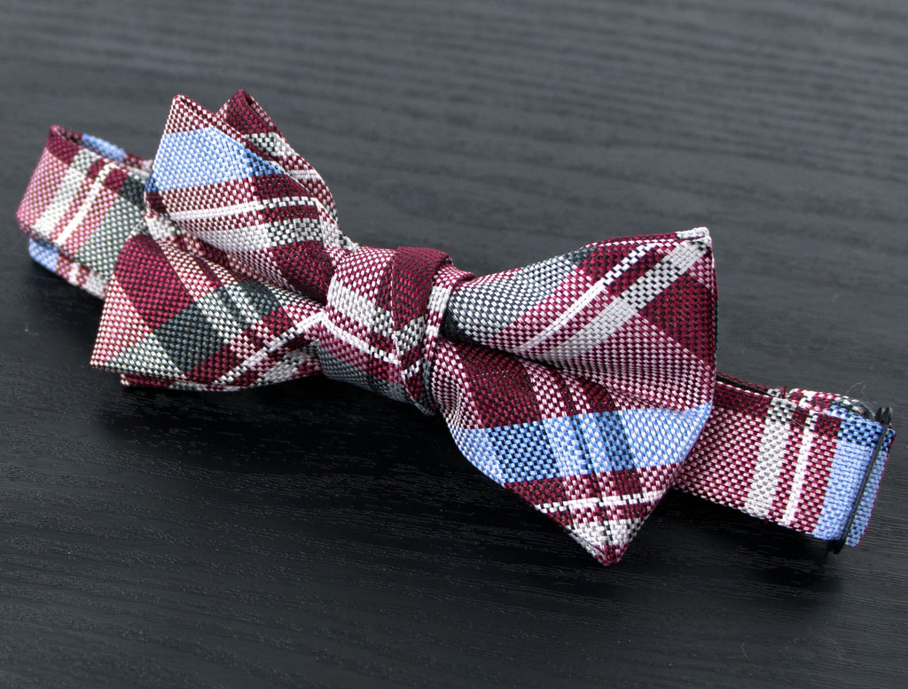 Boys' Tartan Plaid Woven Bow Tie
