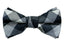 Boys' Pre-Tied Woven Bow Tie, Checkered Black (Color 01)